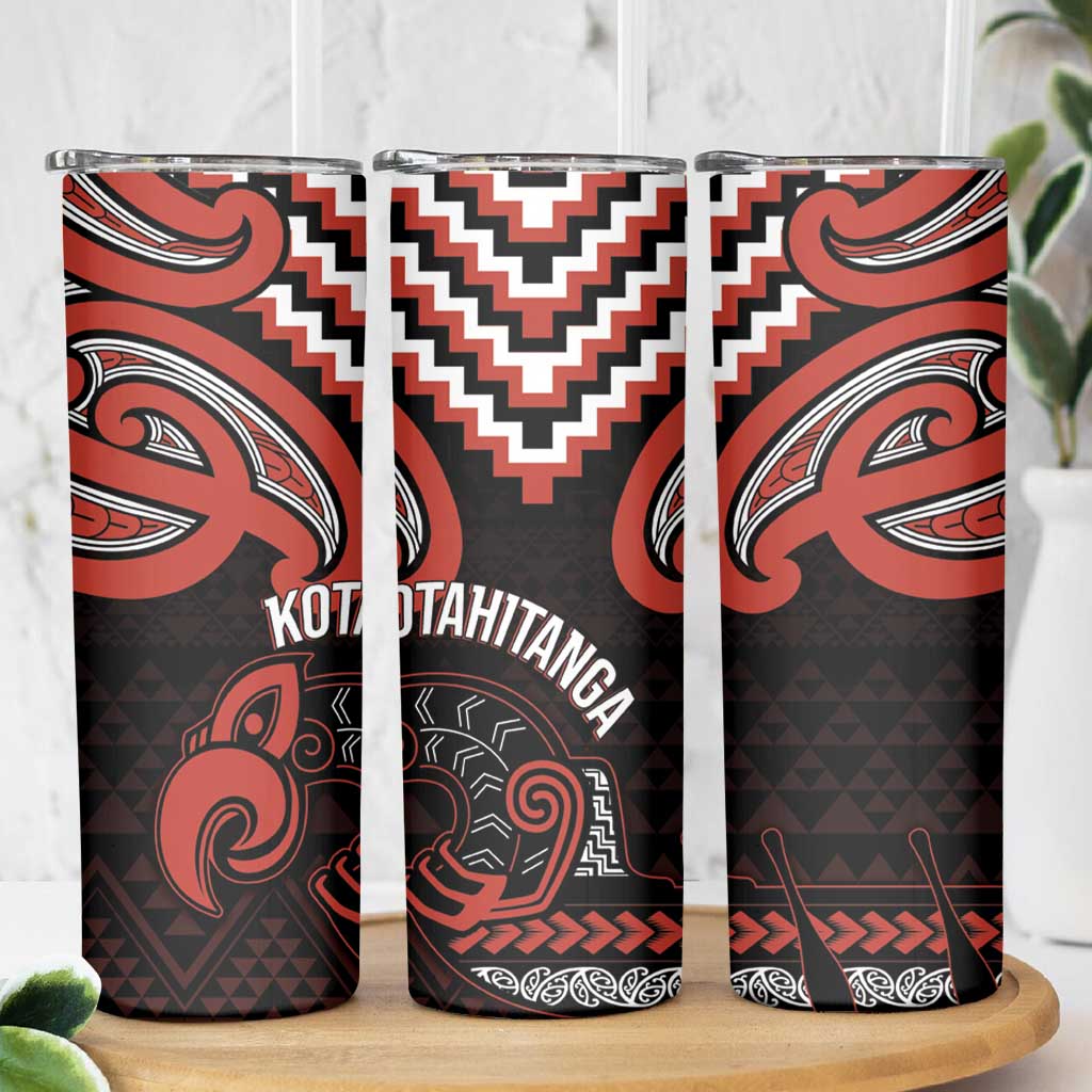 Maori Waitangi Skinny Tumbler Kotahitanga Poutama Mix Whakairo - Aussie Hoodie