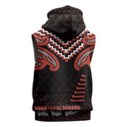 Maori Waitangi Sleeveless Hoodie Kotahitanga Poutama Mix Whakairo - Aussie Hoodie