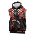 Maori Waitangi Sleeveless Zip Hoodie Kotahitanga Poutama Mix Whakairo - Aussie Hoodie
