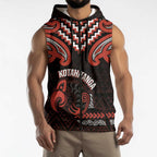 Maori Waitangi Sleeveless Zip Hoodie Kotahitanga Poutama Mix Whakairo - Aussie Hoodie