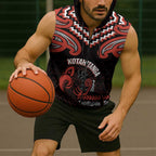 Maori Waitangi Sleeveless Zip Hoodie Kotahitanga Poutama Mix Whakairo - Aussie Hoodie