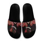 Maori Waitangi Slide Sandals Kotahitanga Poutama Mix Whakairo - Aussie Hoodie