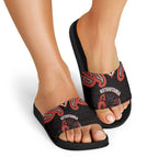 Maori Waitangi Slide Sandals Kotahitanga Poutama Mix Whakairo - Aussie Hoodie