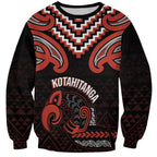 Maori Waitangi Sweatshirt Kotahitanga Poutama Mix Whakairo - Aussie Hoodie