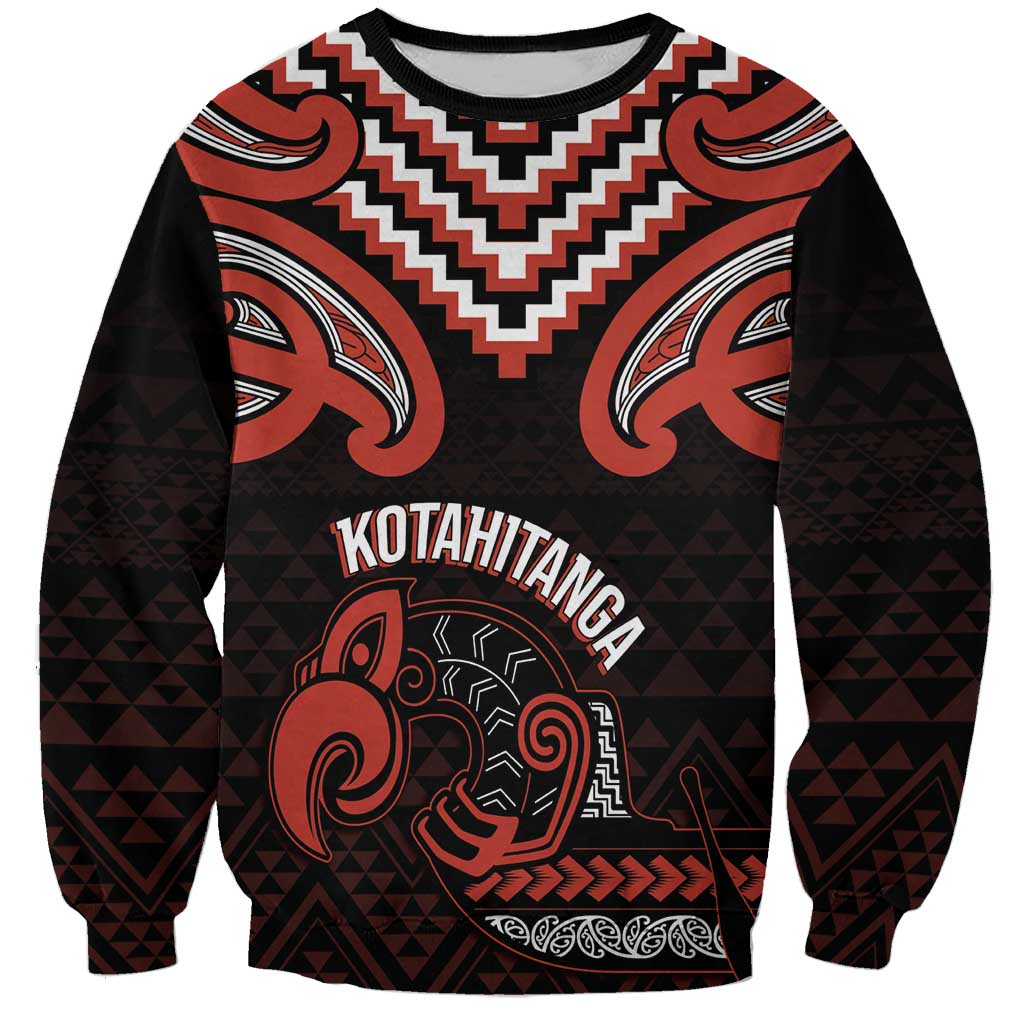 Maori Waitangi Sweatshirt Kotahitanga Poutama Mix Whakairo - Aussie Hoodie