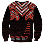 Maori Waitangi Sweatshirt Kotahitanga Poutama Mix Whakairo - Aussie Hoodie
