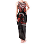 Maori Waitangi Tank Maxi Dress Kotahitanga Poutama Mix Whakairo - Aussie Hoodie