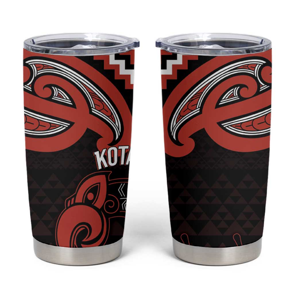 Maori Waitangi Tumbler Cup Kotahitanga Poutama Mix Whakairo - Aussie Hoodie