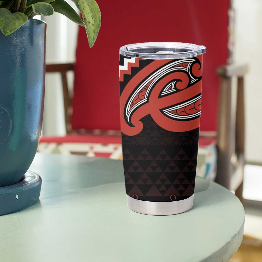 Maori Waitangi Tumbler Cup Kotahitanga Poutama Mix Whakairo - Aussie Hoodie