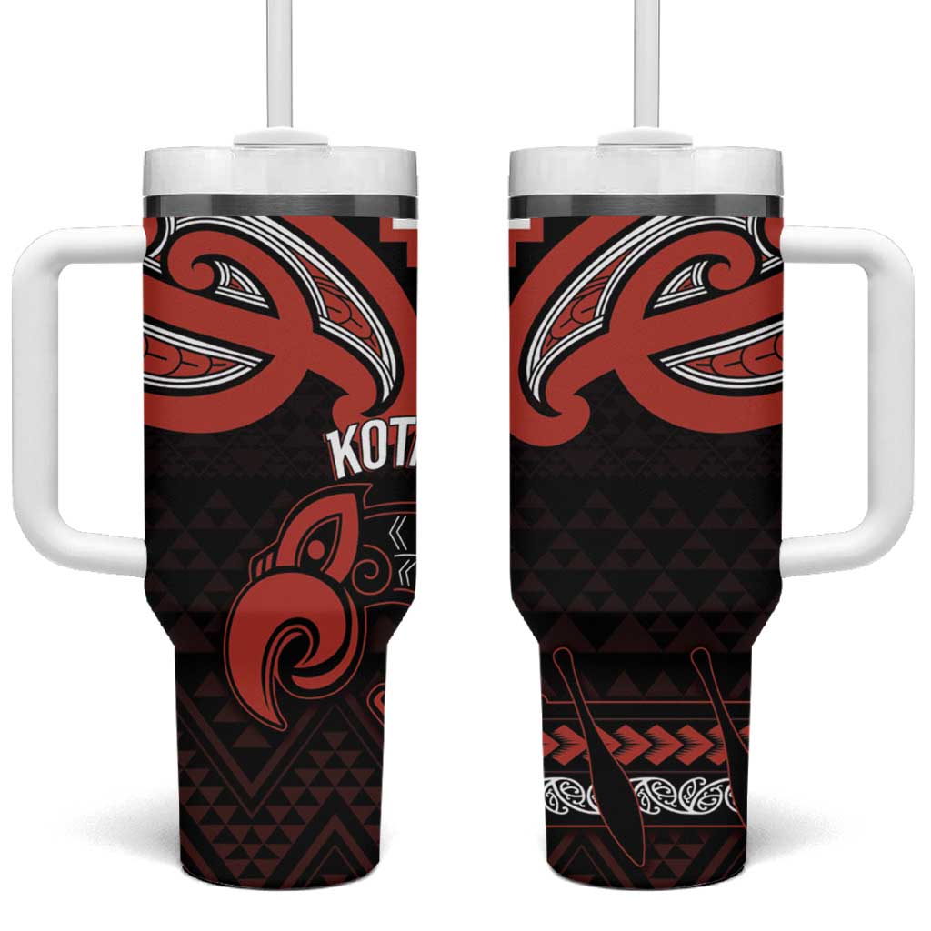 Maori Waitangi Tumbler With Handle Kotahitanga Poutama Mix Whakairo - Aussie Hoodie