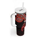 Maori Waitangi Tumbler With Handle Kotahitanga Poutama Mix Whakairo - Aussie Hoodie