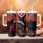 Maori Waitangi Tumbler With Handle Kotahitanga Poutama Mix Whakairo - Aussie Hoodie