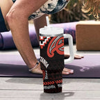 Maori Waitangi Tumbler With Handle Kotahitanga Poutama Mix Whakairo - Aussie Hoodie