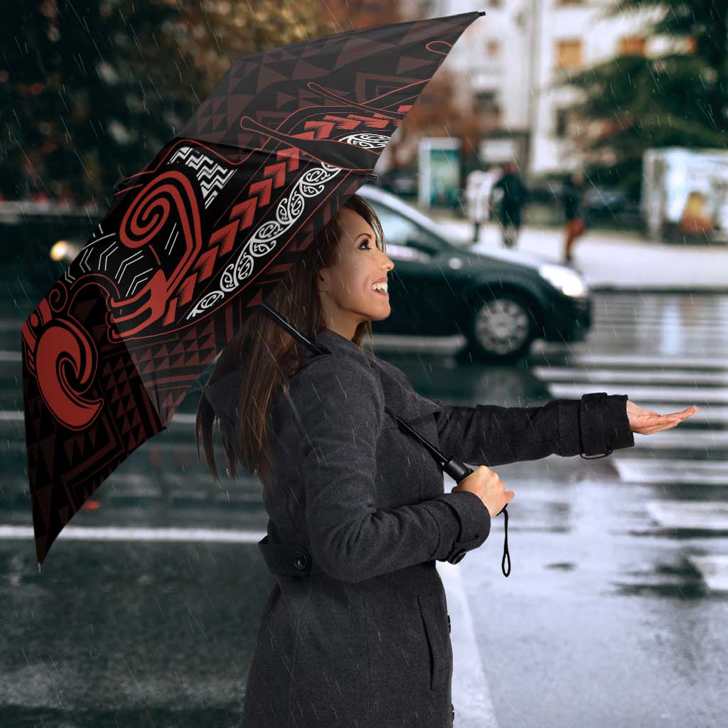 Maori Waitangi Umbrella Kotahitanga Poutama Mix Whakairo - Aussie Hoodie