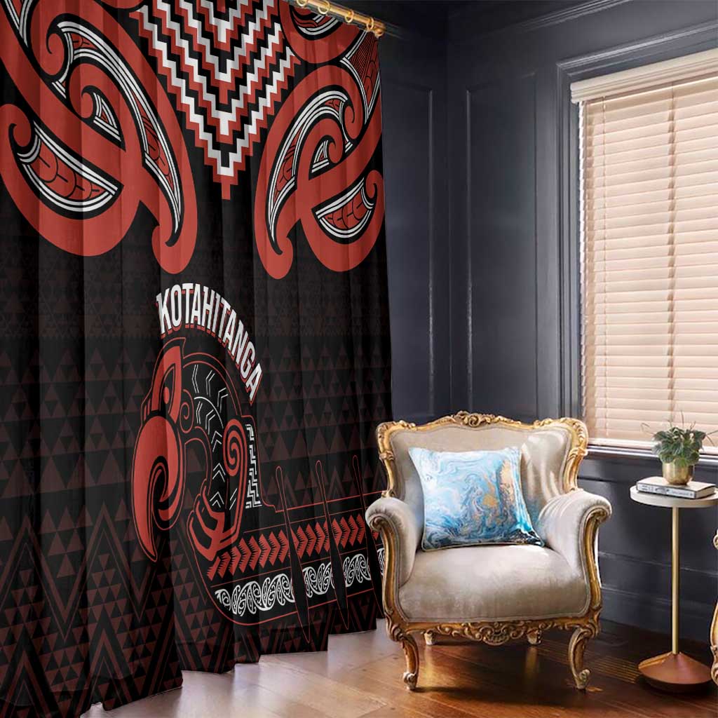 Maori Waitangi Window Curtain Kotahitanga Poutama Mix Whakairo - Aussie Hoodie