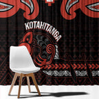 Maori Waitangi Window Curtain Kotahitanga Poutama Mix Whakairo - Aussie Hoodie