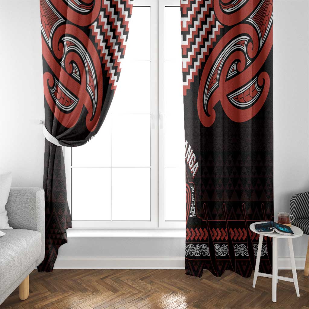 Maori Waitangi Window Curtain Kotahitanga Poutama Mix Whakairo - Aussie Hoodie