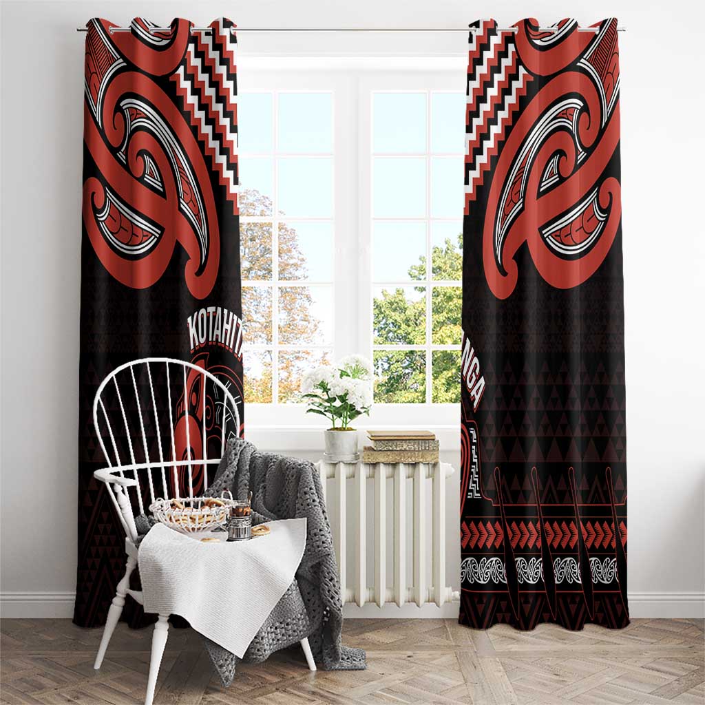 Maori Waitangi Window Curtain Kotahitanga Poutama Mix Whakairo - Aussie Hoodie