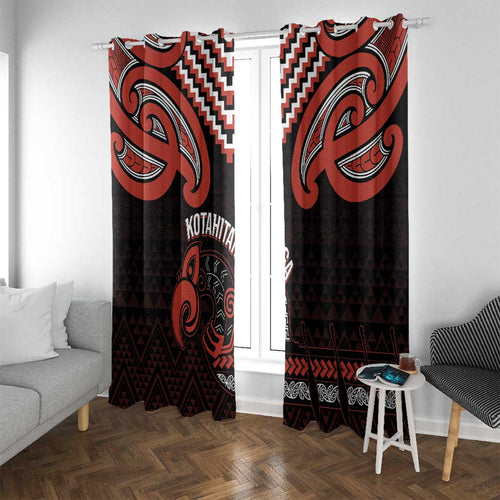 Maori Waitangi Window Curtain Kotahitanga Poutama Mix Whakairo - Aussie Hoodie