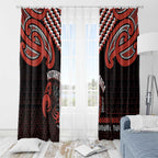 Maori Waitangi Window Curtain Kotahitanga Poutama Mix Whakairo - Aussie Hoodie