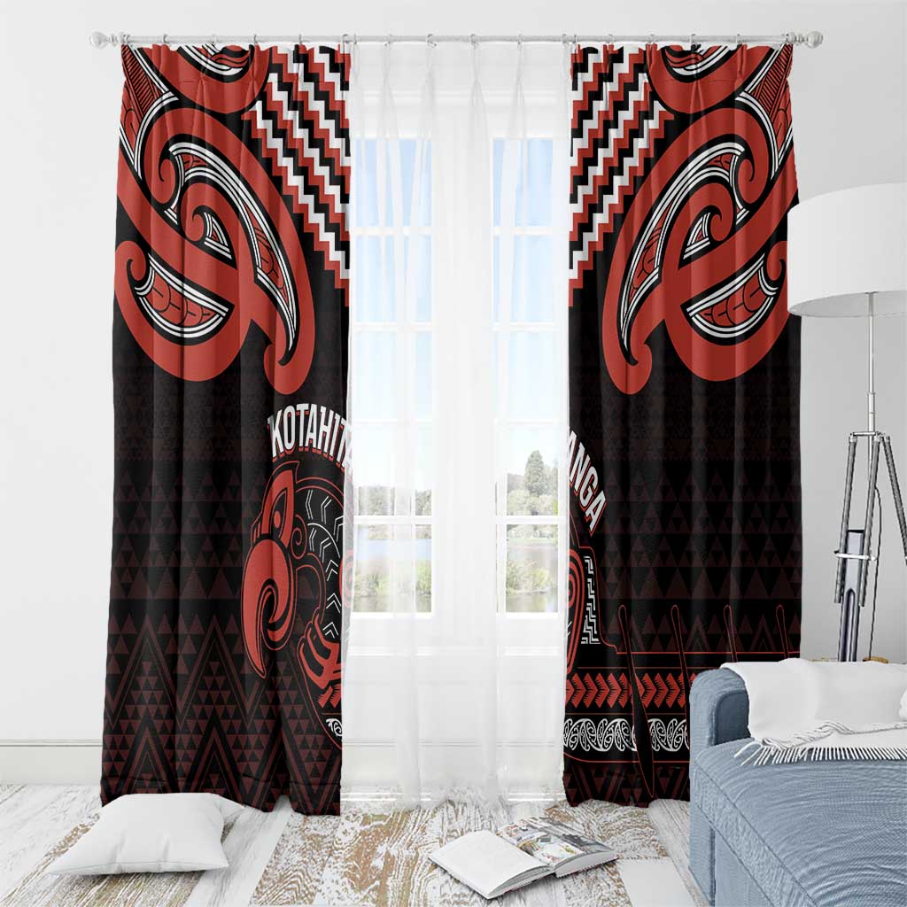 Maori Waitangi Window Curtain Kotahitanga Poutama Mix Whakairo - Aussie Hoodie