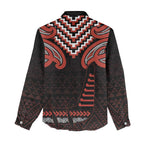 Maori Waitangi Women Casual Shirt Kotahitanga Poutama Mix Whakairo - Aussie Hoodie