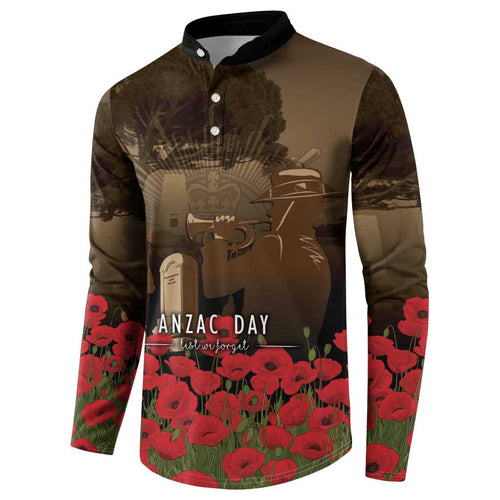 Australia - New Zealand ANZAC Lone Pine Button Sweatshirt The Last Post