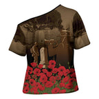 Australia - New Zealand ANZAC Lone Pine Cross Shoulder Shirt The Last Post