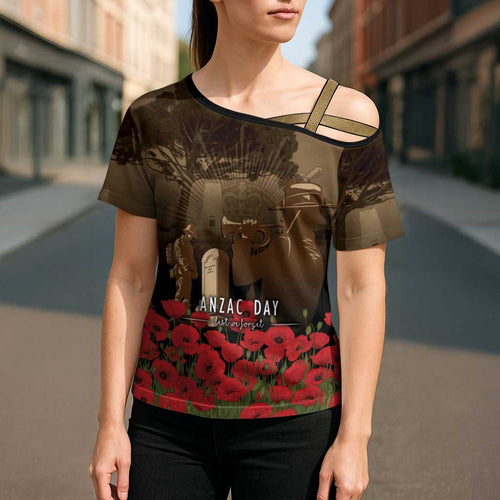 Australia - New Zealand ANZAC Lone Pine Cross Shoulder Shirt The Last Post
