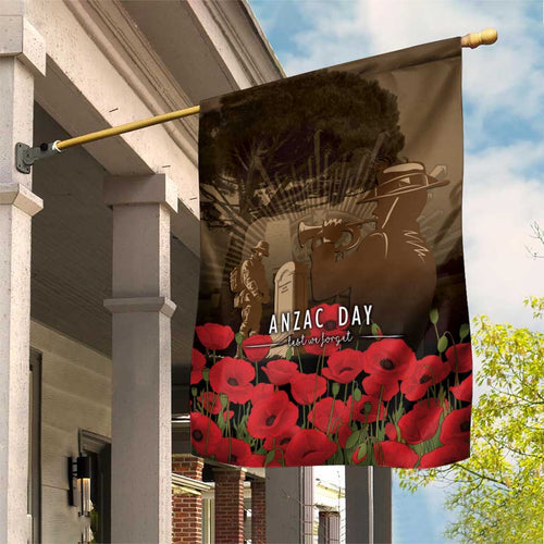 Australia - New Zealand ANZAC Lone Pine Garden Flag The Last Post