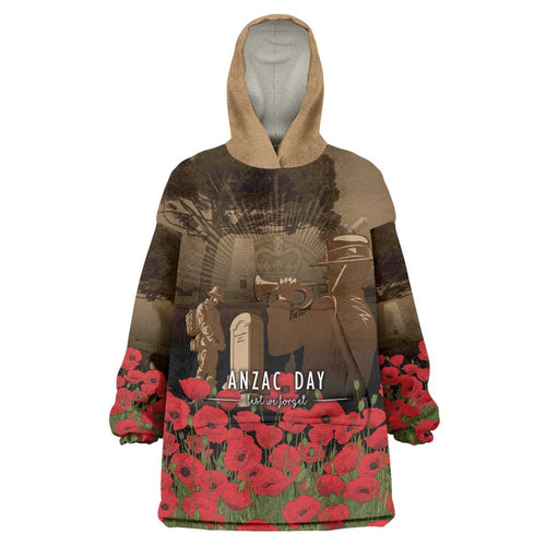 Australia - New Zealand ANZAC Lone Pine Wearable Blanket Hoodie The Last Post