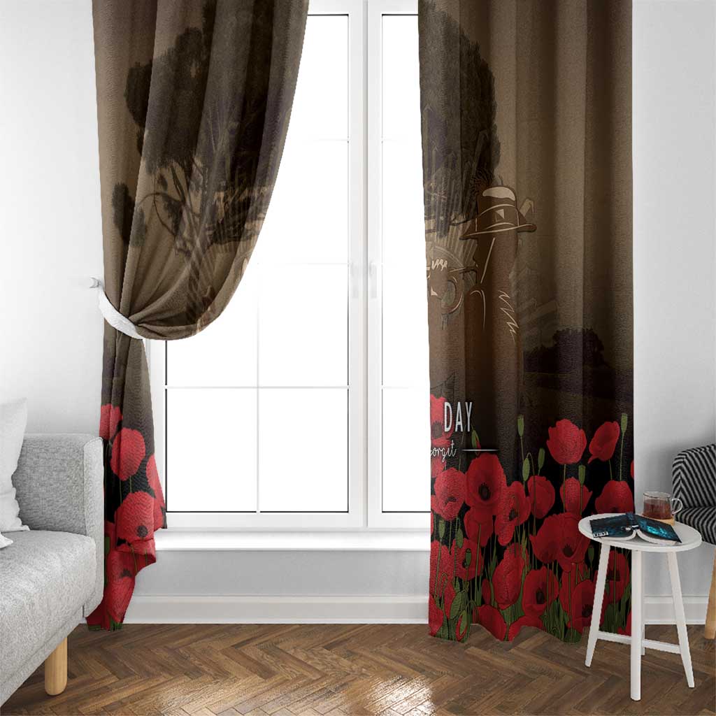 Australia - New Zealand ANZAC Lone Pine Window Curtain The Last Post