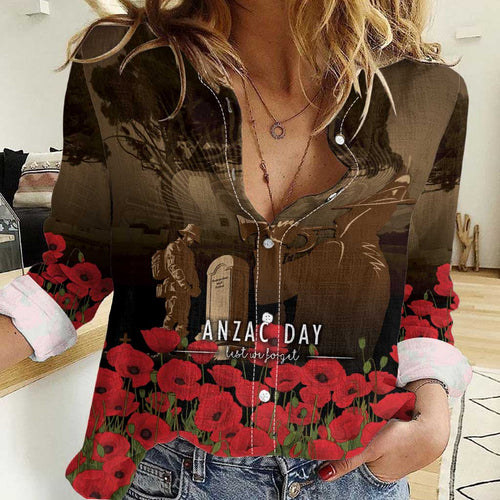 Australia - New Zealand ANZAC Lone Pine Women Casual Shirt The Last Post