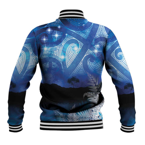 NZ Maori Matariki Scenery Baseball Jacket Galaxy Sky