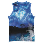 NZ Maori Matariki Scenery Basketball Jersey Galaxy Sky