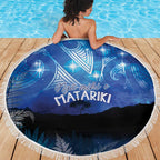 NZ Maori Matariki Scenery Beach Blanket Galaxy Sky