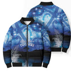 NZ Maori Matariki Scenery Bomber Puffer Jacket Galaxy Sky