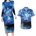 NZ Maori Matariki Scenery Couples Matching Long Sleeve Bodycon Dress and Hawaiian Shirt Galaxy Sky