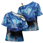 NZ Maori Matariki Scenery Cross Shoulder Shirt Galaxy Sky