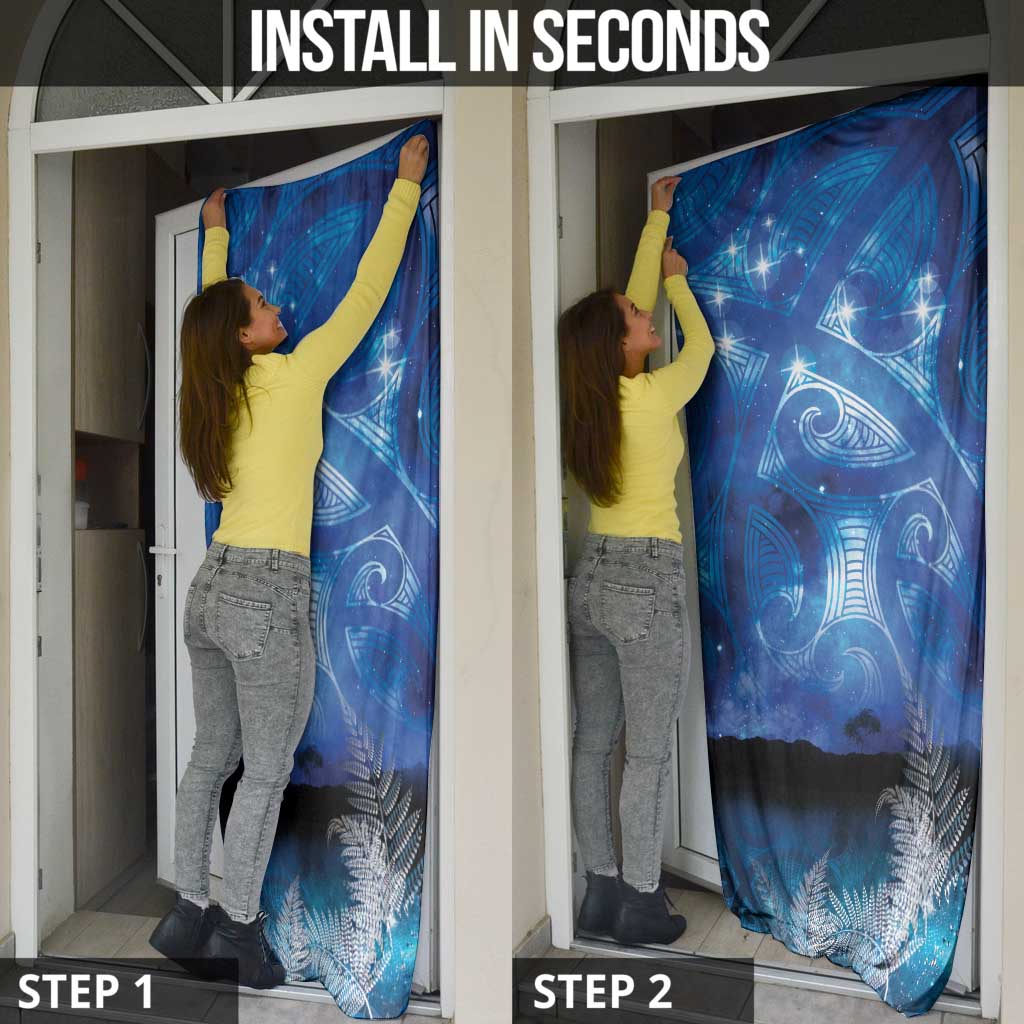 NZ Maori Matariki Scenery Door Cover Galaxy Sky