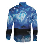 NZ Maori Matariki Scenery Family Matching Mermaid Dress and Hawaiian Shirt Galaxy Sky