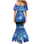 NZ Maori Matariki Scenery Family Matching Mermaid Dress and Hawaiian Shirt Galaxy Sky