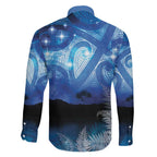 NZ Maori Matariki Scenery Family Matching Short Sleeve Bodycon Dress and Hawaiian Shirt Galaxy Sky