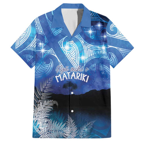NZ Maori Matariki Scenery Family Matching Summer Maxi Dress and Hawaiian Shirt Galaxy Sky