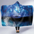 NZ Maori Matariki Scenery Hooded Blanket Galaxy Sky