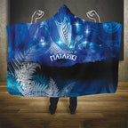 NZ Maori Matariki Scenery Hooded Blanket Galaxy Sky