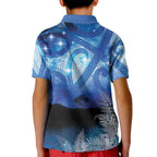 NZ Maori Matariki Scenery Kid Polo Shirt Galaxy Sky