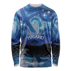 NZ Maori Matariki Scenery Long Sleeve Shirt Galaxy Sky