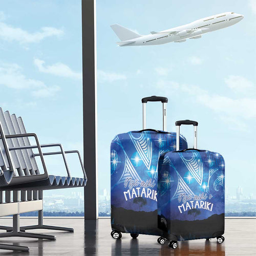 NZ Maori Matariki Scenery Luggage Cover Galaxy Sky
