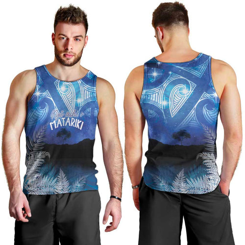 NZ Maori Matariki Scenery Men Tank Top Galaxy Sky